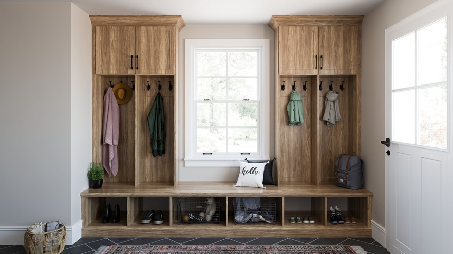 Custom built-in cabinetry and shelving in a Delaware home by Atlantic Source