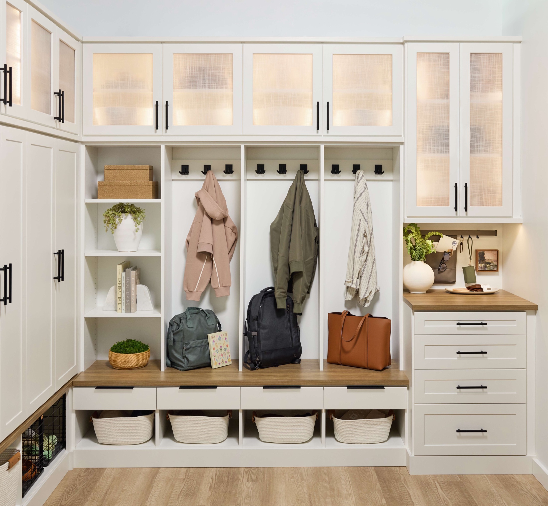 Custom built-in unique space with shelving and storage by Atlantic Source in Delaware